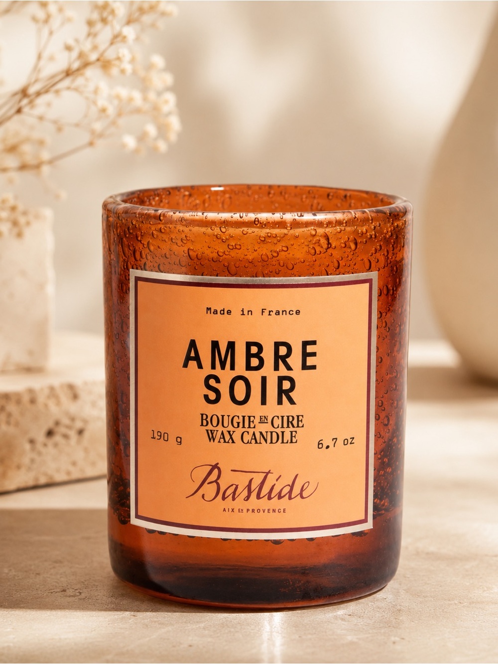 Anthropologie Bastide Ambre Soir Luxury Candle 6.7 oz -Made in France - New